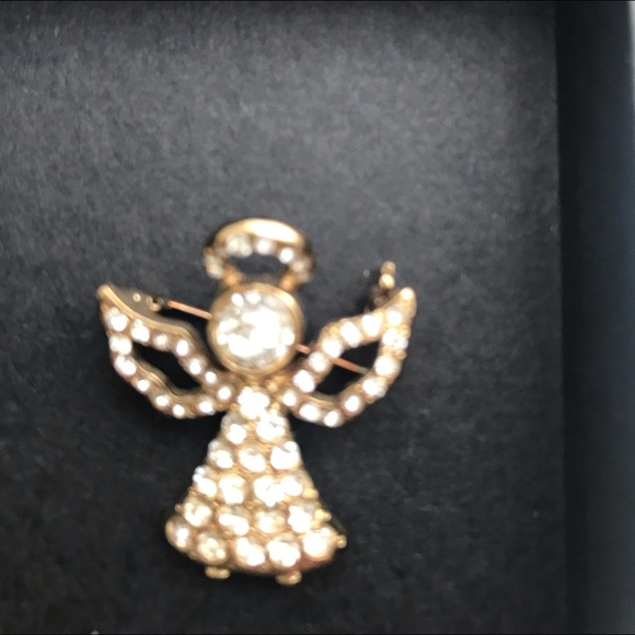JEWELED ANGEL PIN ON - Picture 1 of 2